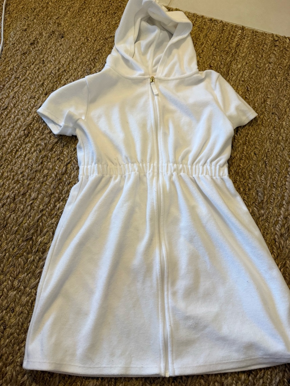 Lilly Pulitzer Girls White Terry Beach Pool Cover Up Size Large 8/10